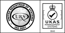 ISO 9001 certified, United Registrar of Systems, UKAS accredited